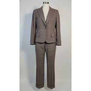 LOFT Blazer & Pants Set – Size 14 77%wool taupe grey
